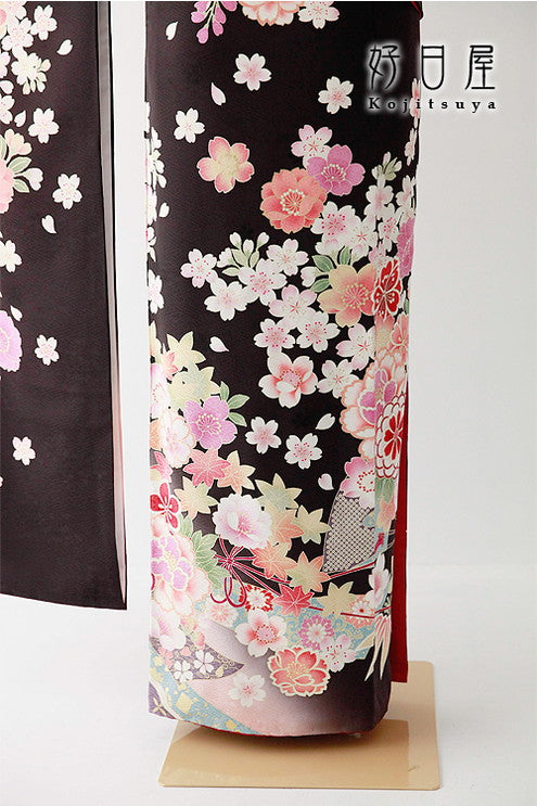 振袖 成人式用 身長157-172cm 茶 br-014-s