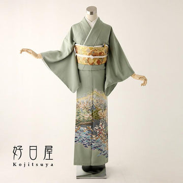 色留袖 身長140-154cm 三つ紋 it-040
