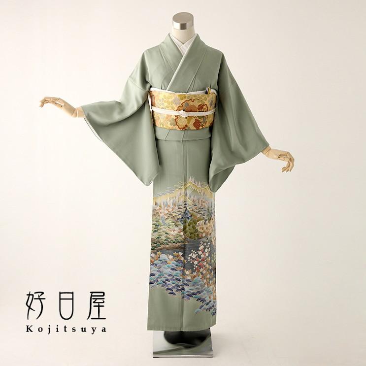 色留袖 身長140-154cm 三つ紋 it-040
