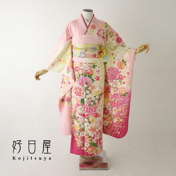 振袖 成人式用 身長147-162cm ピンク pi-019-s
