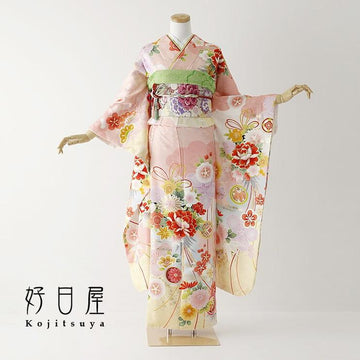 振袖 成人式用 身長153-168cm ピンク pi-020-s