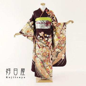 振袖 身長153-168cm 紫 pu-026