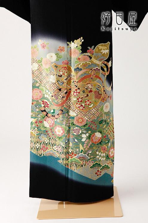 留袖 身長145-160cm 五つ紋 t-084