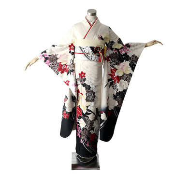 振袖 身長147-162cm 白 wh-009