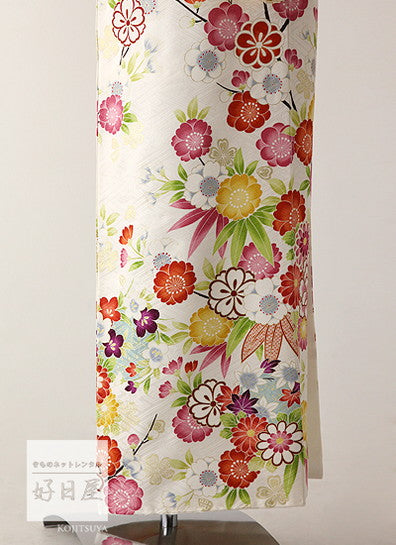 振袖 身長159-174cm 白 wh-050